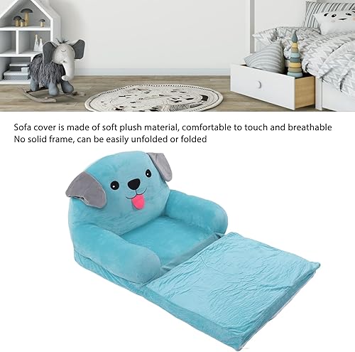 Miniatura 6 de TOPINCN Sofá plegable para niños, sofá cama plegable de dibujos animados para niños, sofá cama plegable 2 en 1 y mini silla reclinable, sofá suave