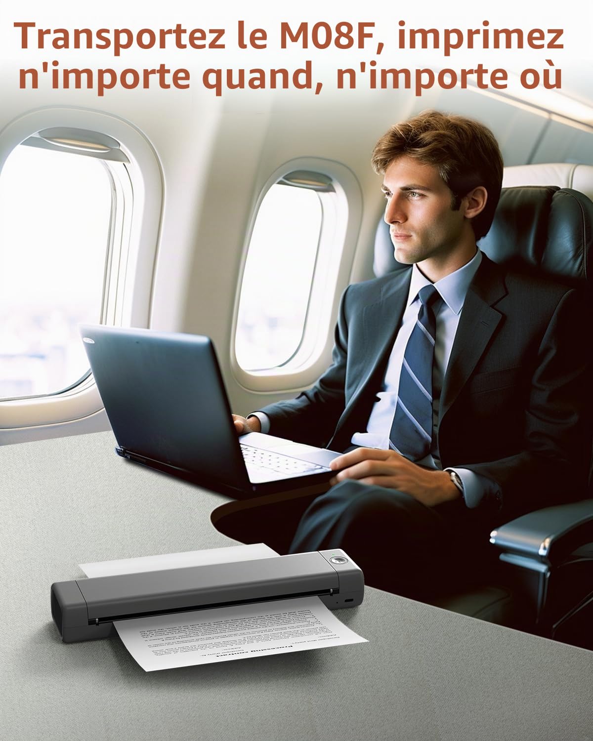 Phomemo M08F A4 Thermique Papier Compatible Avec Phomemo M08F M08D M832 M832D M833 M834 Q302 Imprimantes Mobile Portables pour Voyage, Maison, Photo, 100 feuilles