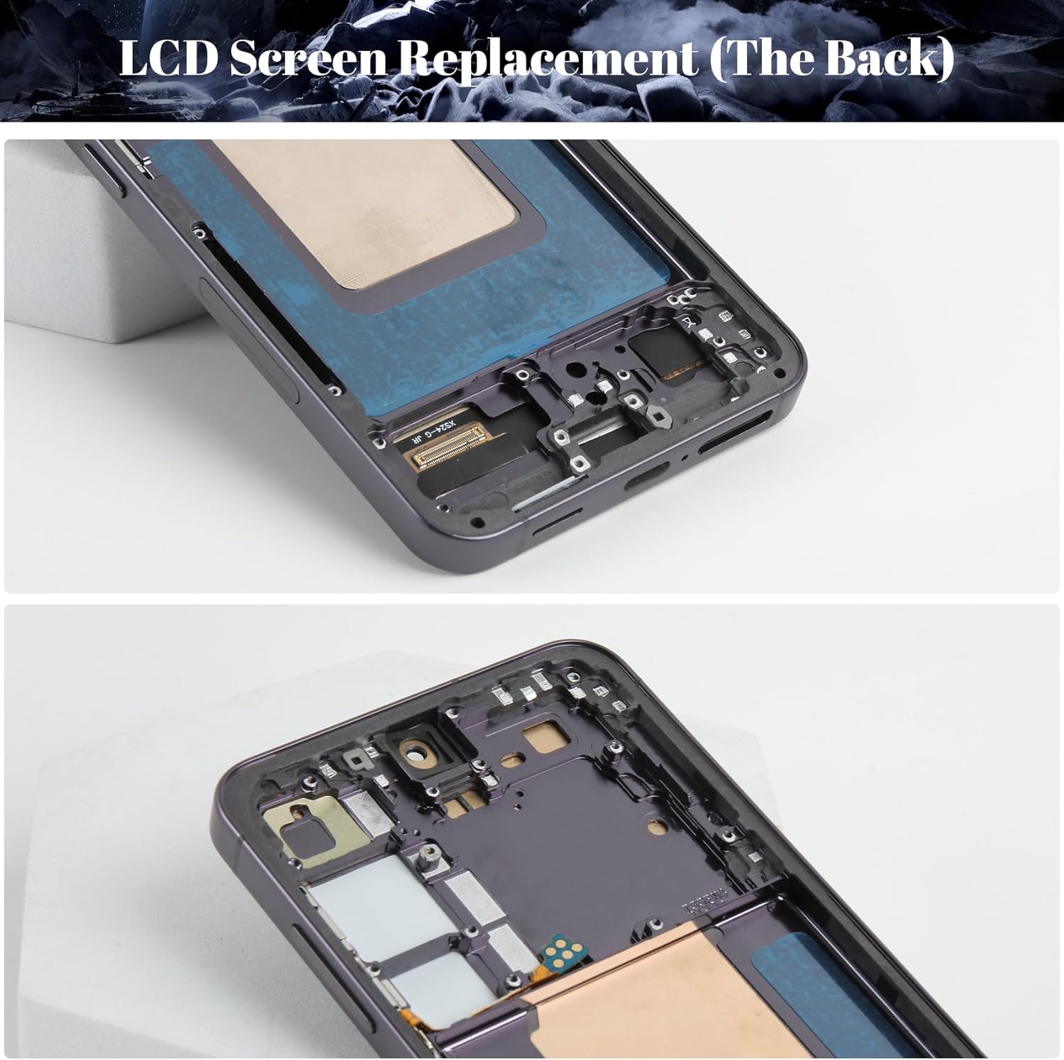 TFT for Samsung Galaxy S24 Screen Replacement for Samsung S24 LCD Display for Galaxy S24 SM-S921B SM-SM-S921U SM-S921W Digitizer Touch Screen Assembly Repair Kit With Fame (Black, NO Fingerprint)