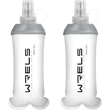 WRELS Running Water Bottle,250ml/350ml/500ml TPU Soft Flask,Collapsible Water Bottles for Hydration Vests and Running Belts Backpack, Soft Water Bottles For Hiking Cycling Climbing