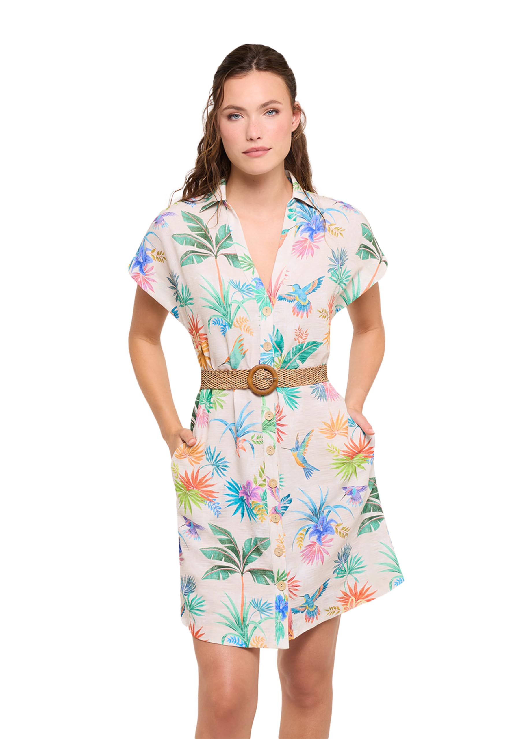 KOALA BAY | Calimea | Vestido Corto para Mujer | Ligero y Cómodo | Color Beige
