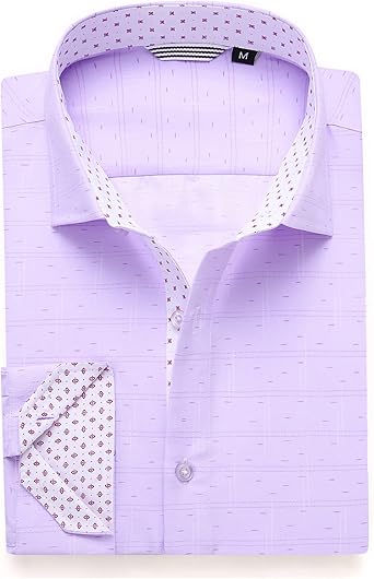Alex Vando Mens Printed Dress Shirts Long Sleeve Regular Fit Button Down Shirt