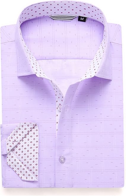 Alex Vando Mens Printed Dress Shirts Long Sleeve Regular Fit Button Down Shirt