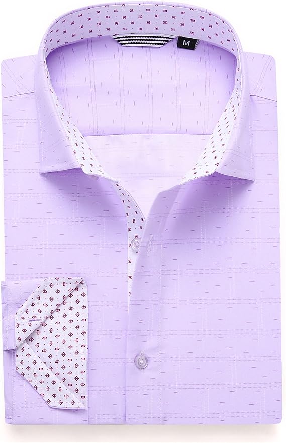 Alex Vando Mens Printed Dress Shirts Long Sleeve Regular Fit Button Down Shirt