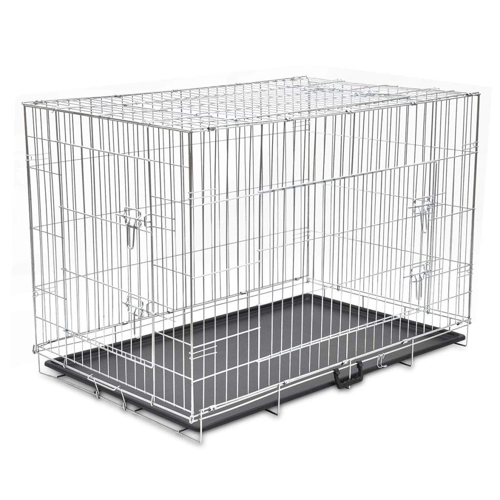 Jaula para Transporte Plegable para Perros Caja de Transporte (XXL) Jaulas para Perros 121 x 74 x 83 cm