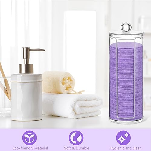 Vista 35 de Sieral 120 esponjas faciales comprimidas, esponjas faciales naturales desechables, almohadillas redondas suaves con recipiente para lavar la cara