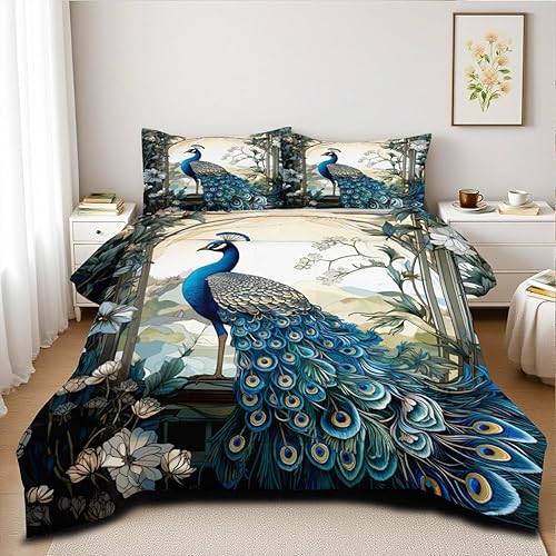 Miniatura 10 de Juego de edredón de calavera y rosa roja con cuervo negro, tamaño Queen, juego de ropa de cama de esqueleto con rosas góticas para Halloween, Cuervo