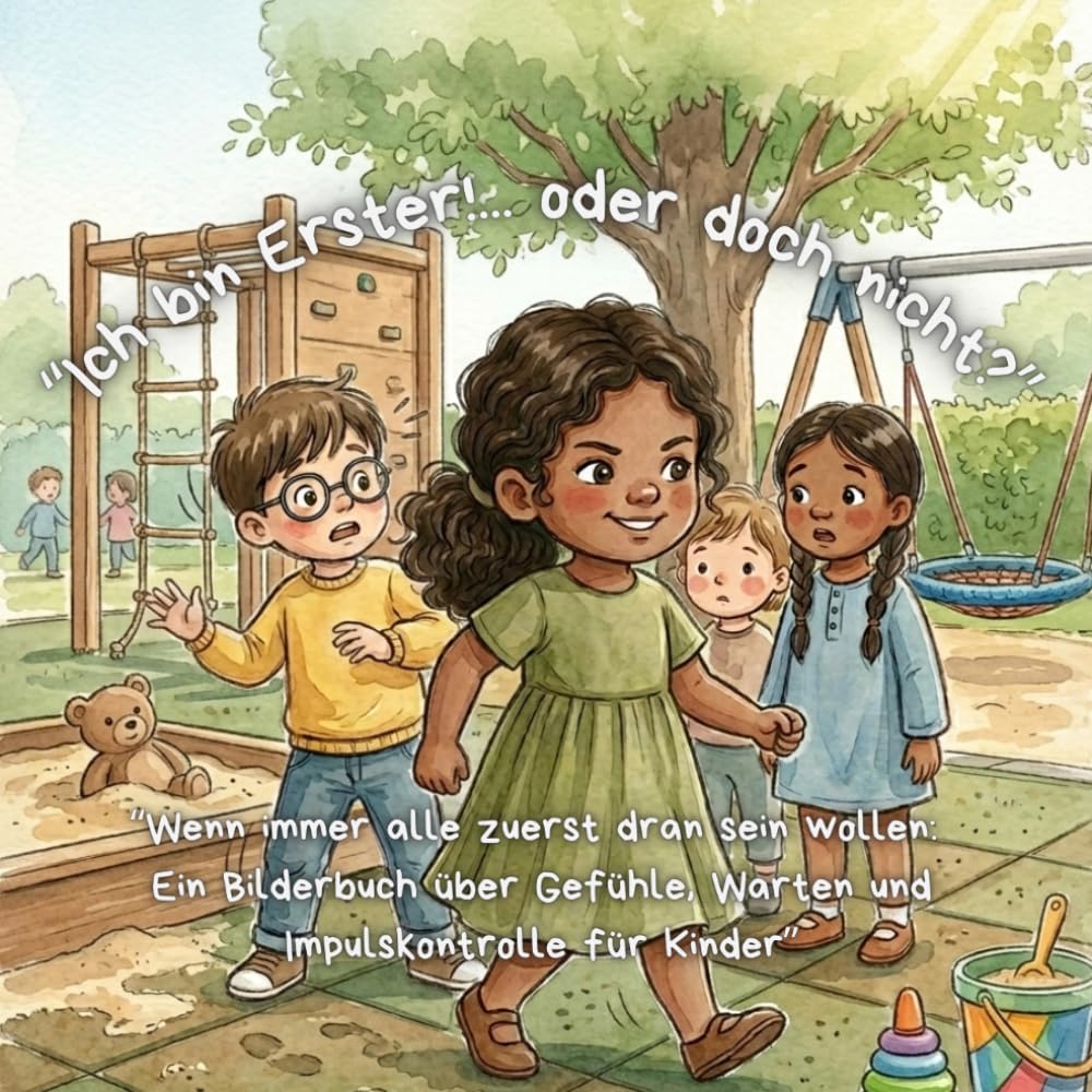 „Ich bin Erster! … oder doch nicht?“: “Wenn immer alle zuerst dran sein wollen: Ein Bilderbuch über Gefühle, Warten und Impulskontrolle für Kinder” ... für Gefühle, Mut und Miteinander“)