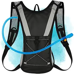 Mochila de hidratação 2L, Preta e Cinza Leve e confortavel para trilhas e corridas.