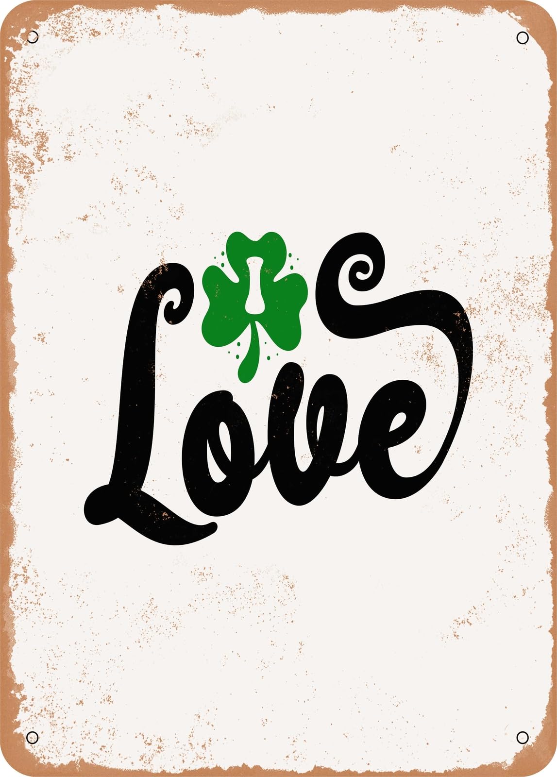 Metal Sign - I Love - Vintage Rusty Look home decor