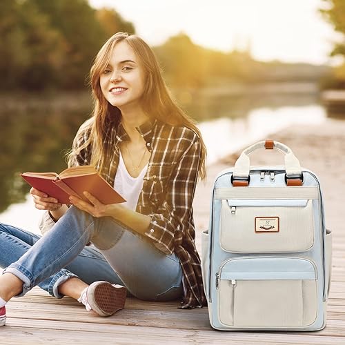 Miniatura 8 de MYHOZEE Mochilas para laptop para niñas  Mochilas cuadradas de viaje con estética casual para la escuela para mujeres, Púrpura, Escuela