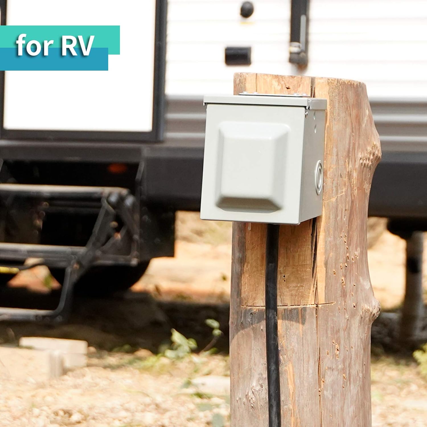 RVMATE 50 Amp 125/250 Volt Power Outlet Box, Waterproof Lockable Enclosed Power Panel, 14-50R Receptacle, for RV Camper Travel Trailer Electric Car, ETL Listed : Automotive