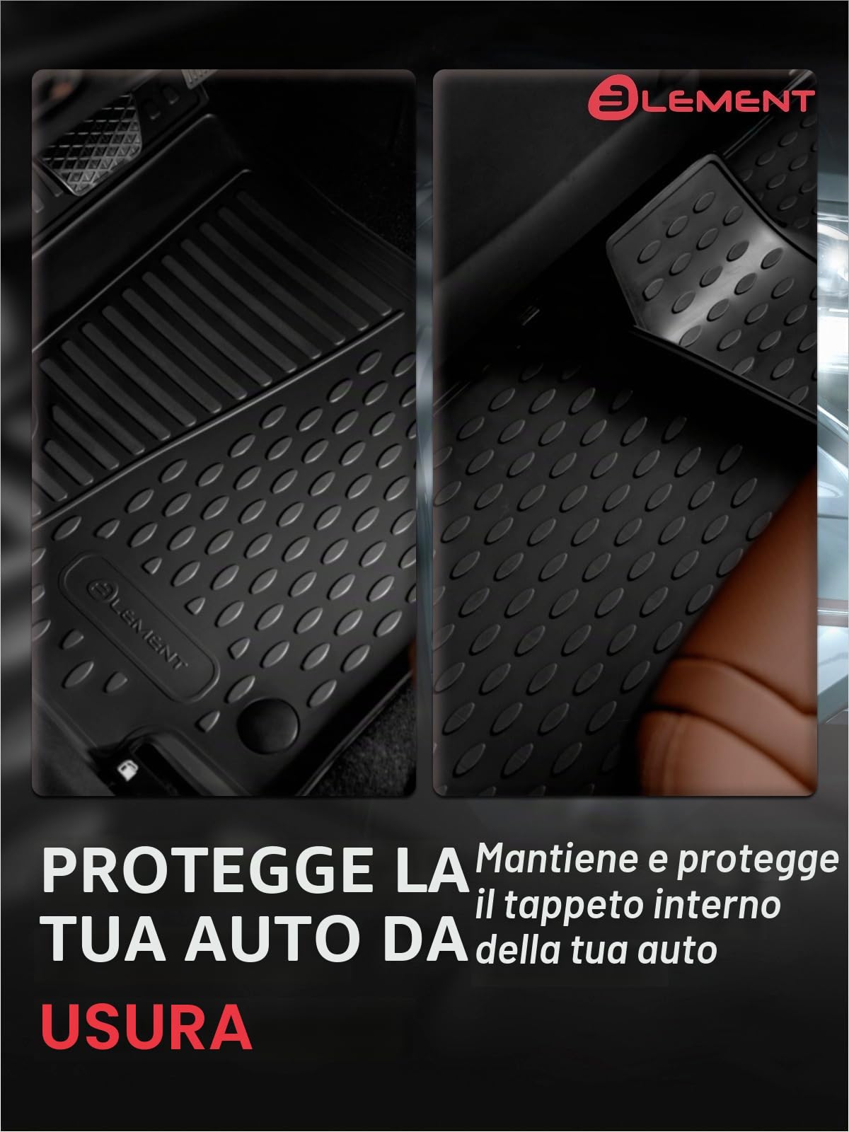 Tappetini in gomma su misura per PEUGEOT 107 11/2008-2014 4 pez.
