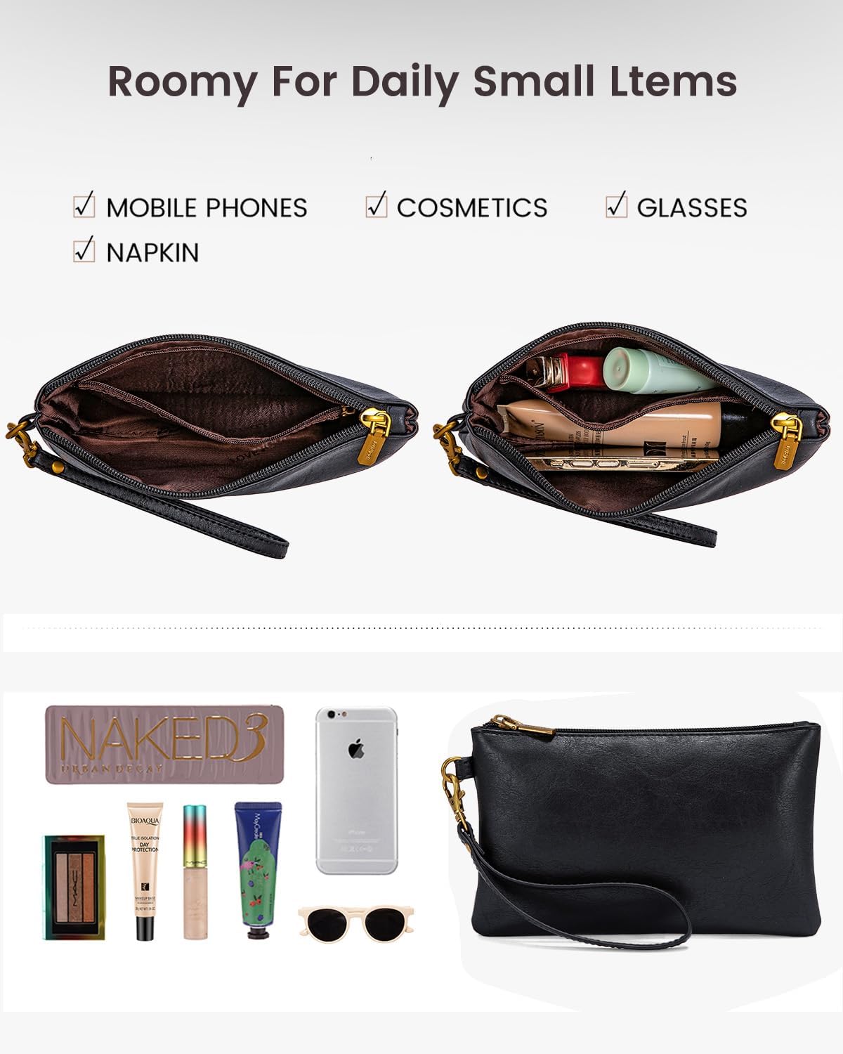 LOVEVOOK Laptop Tote Bag for Women, Vintage Leather Work Bags 17 inch Laptop Bag, Waterproof Professional Computer Bag Business Office Briefcase Large Shoulder Bag Handbag, Black - Image 7