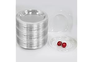 6 Inch Clear Dessert Plates Disposable 100 Count