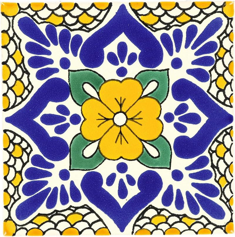 Box of 9-4¼ x 4¼ Polanco - Talavera Mexican Ceramic Tiles