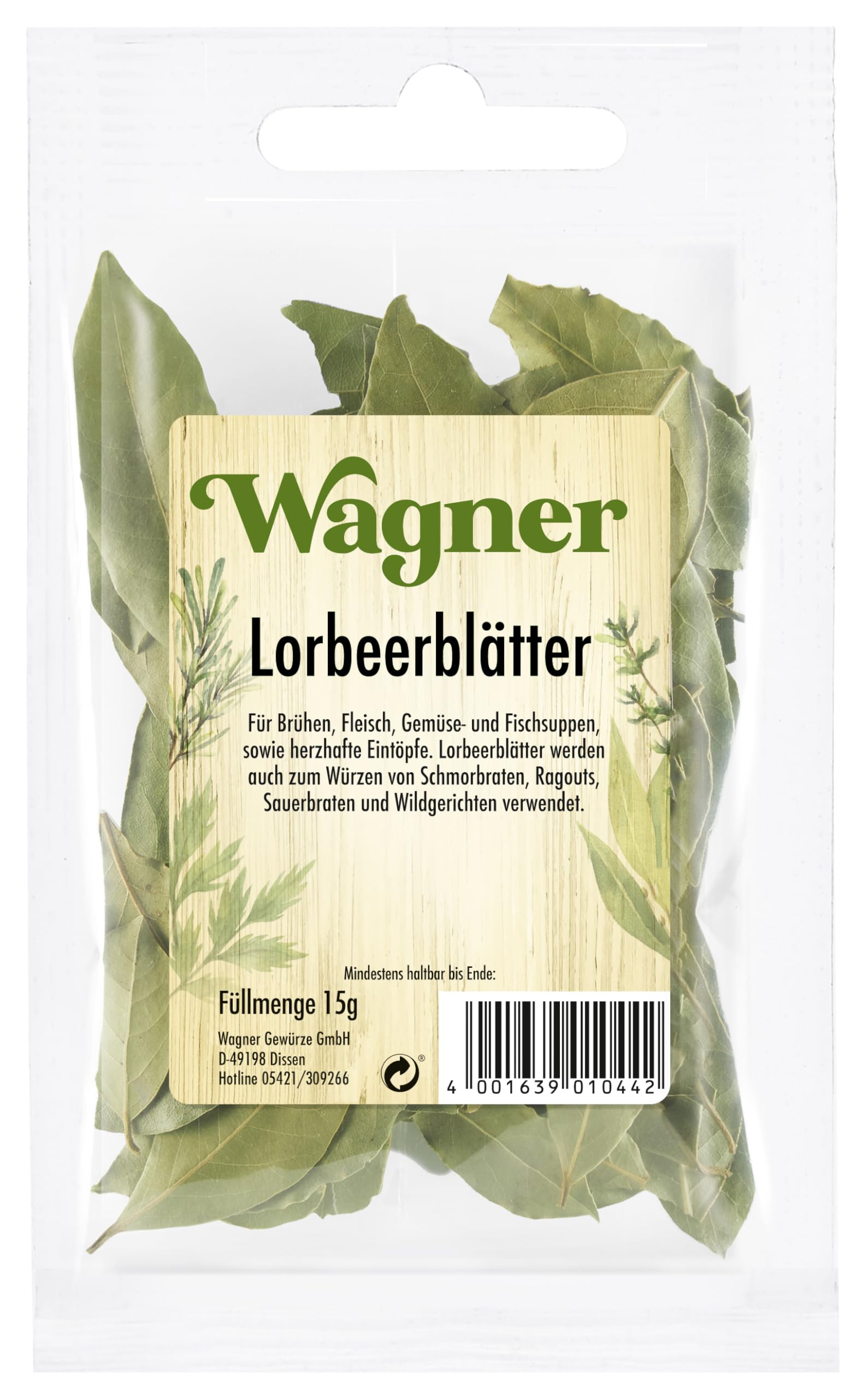 Wagner Gewürze Lorbeerblätter (1 x 15 g)