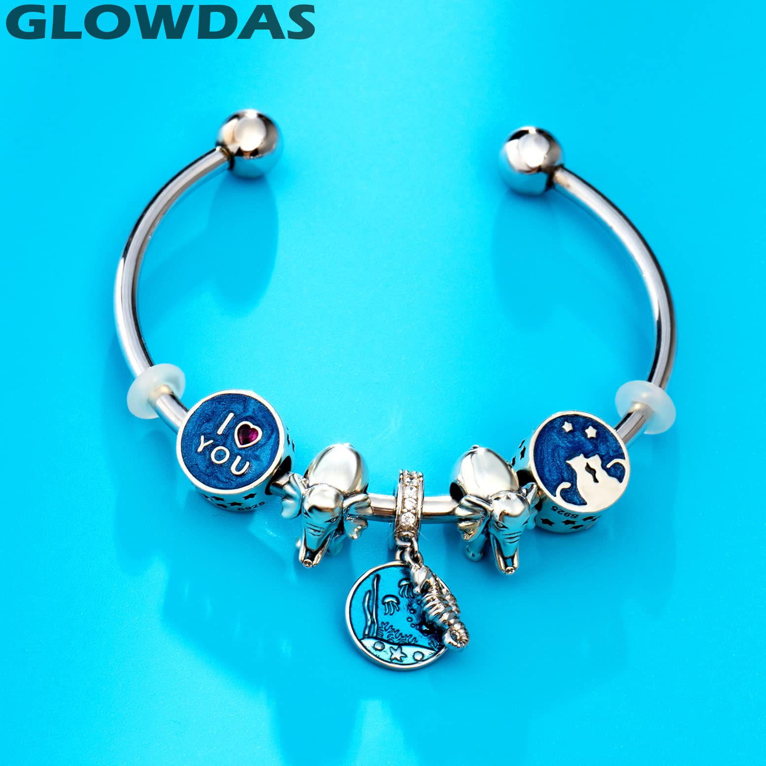Charms de vie ocean en argent sterling, tortue poulpe sirene coquillage poisson hippocampe, perles de vie marine tropicale, pour bracelet animaux européen, cadeaux pour fête des mères/saint valentin