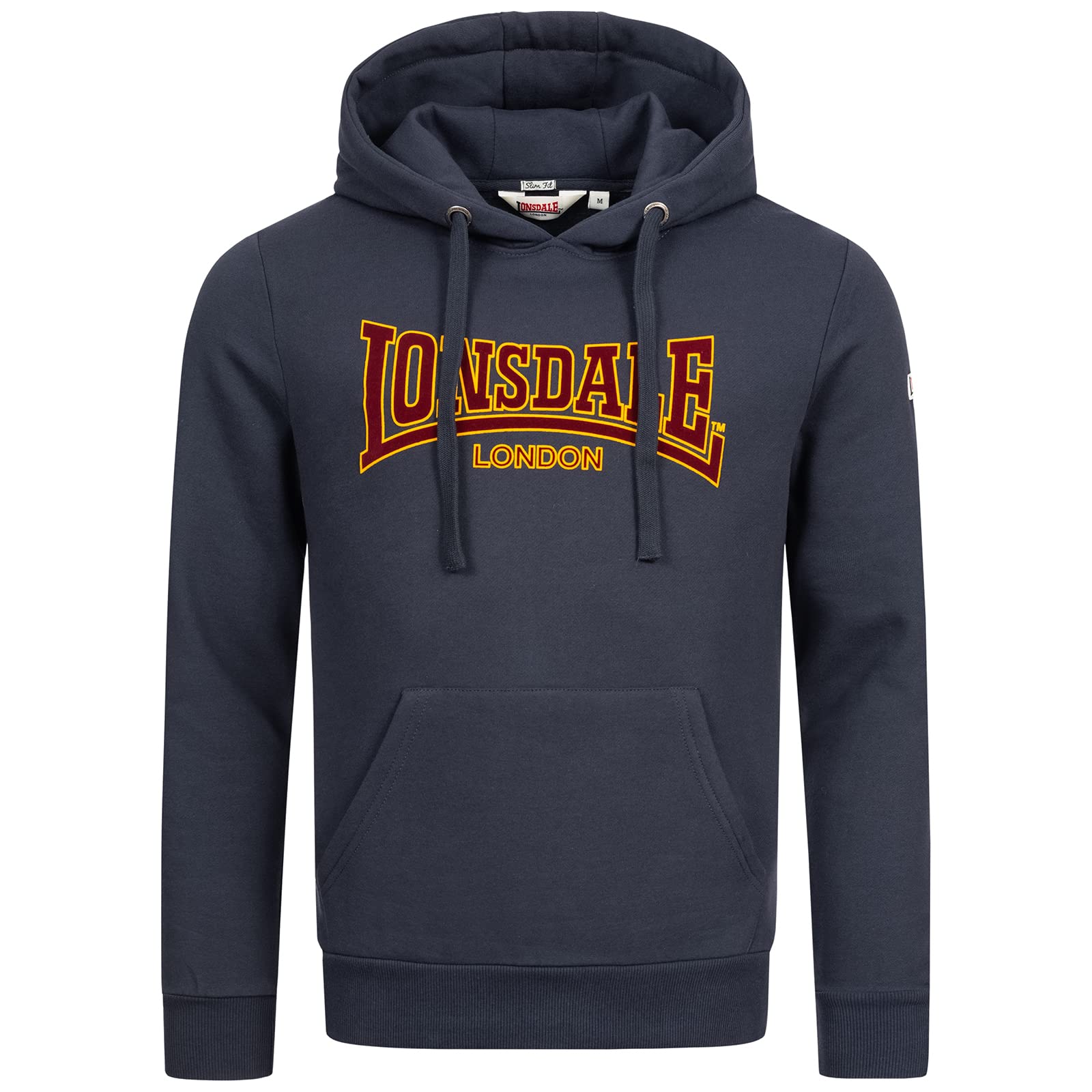 Lonsdale London Hooded Classic LL002 Hombre Sudadera con Capucha Azul