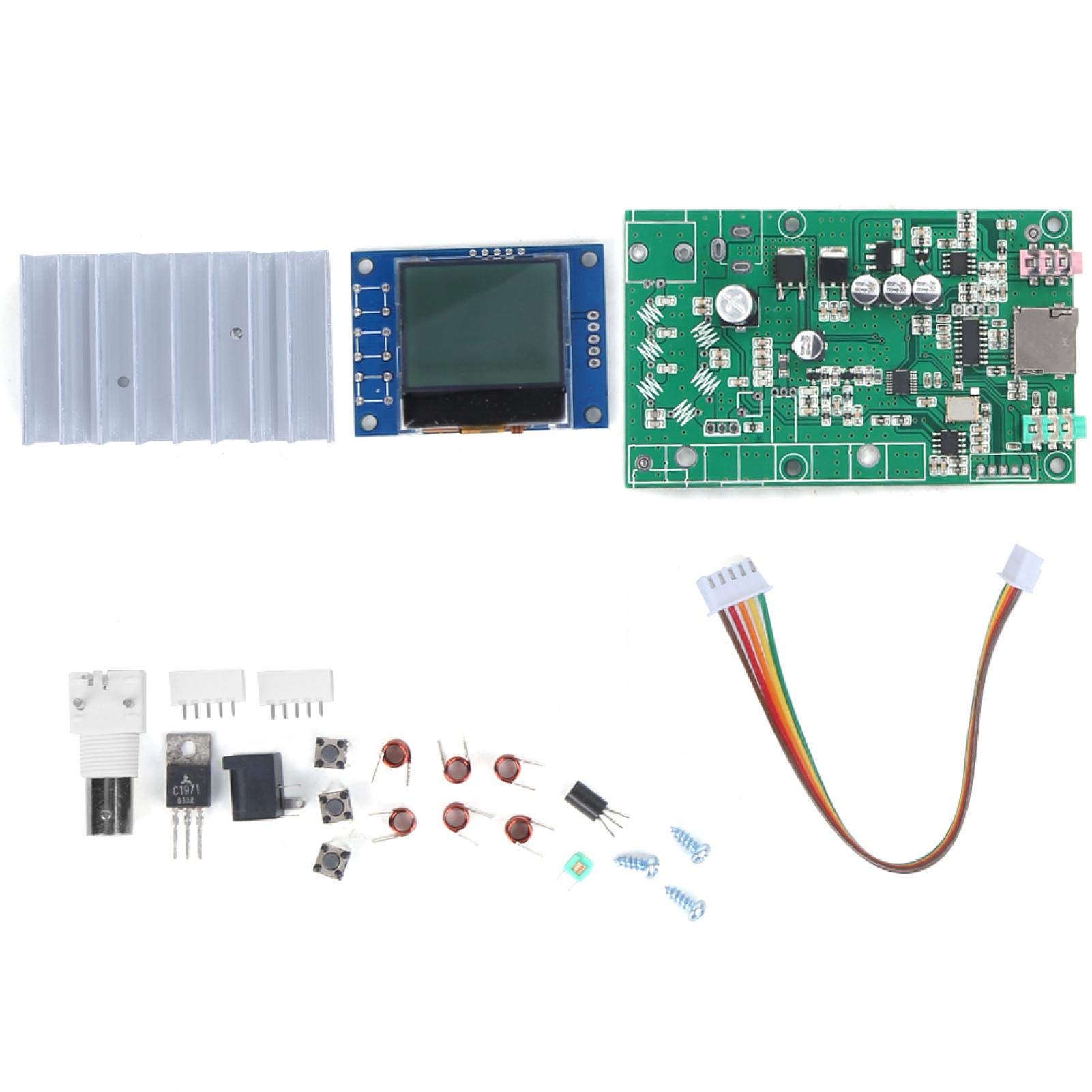 Kit modulo stazione radio trasmettitore 7W stereo Pll FM con Lcd 76M 108Mhz Caricabatteria per auto e lettore musicale con chiamate gratuite Kit supporto per doppia porta USB Adatto per la regolazione