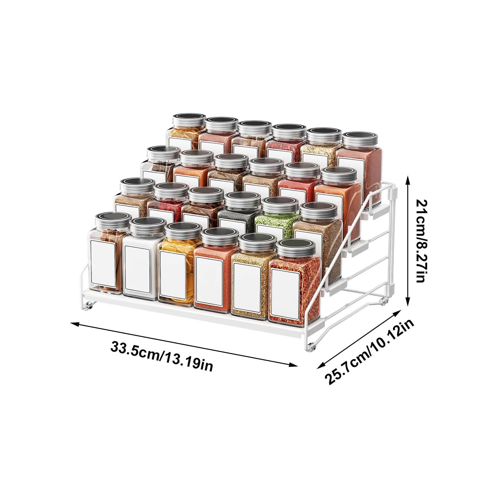 Scaffale organizer regolabile per armadietto, espandibile, , per barattoli, bottiglie, condimenti, salse alimentari, condimenti, per uso domestico