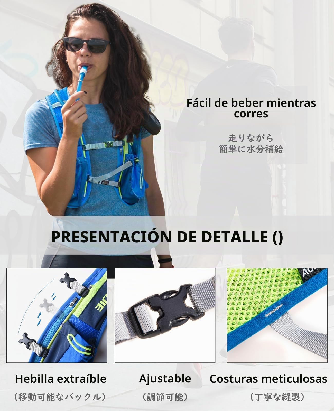 TRIWONDER Mochila de Hidratación Ligero 5.5L Superior Chaleco para Trail Running Ciclismo Marathoner Profesional al Aire Libre Hombre Mujer
