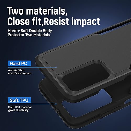 Miniatura 4 de Funda para Samsung Galaxy A03S, con protector de pantalla prueba de caídas de grado militar, resistente, resistente, a prueba de golpes, para