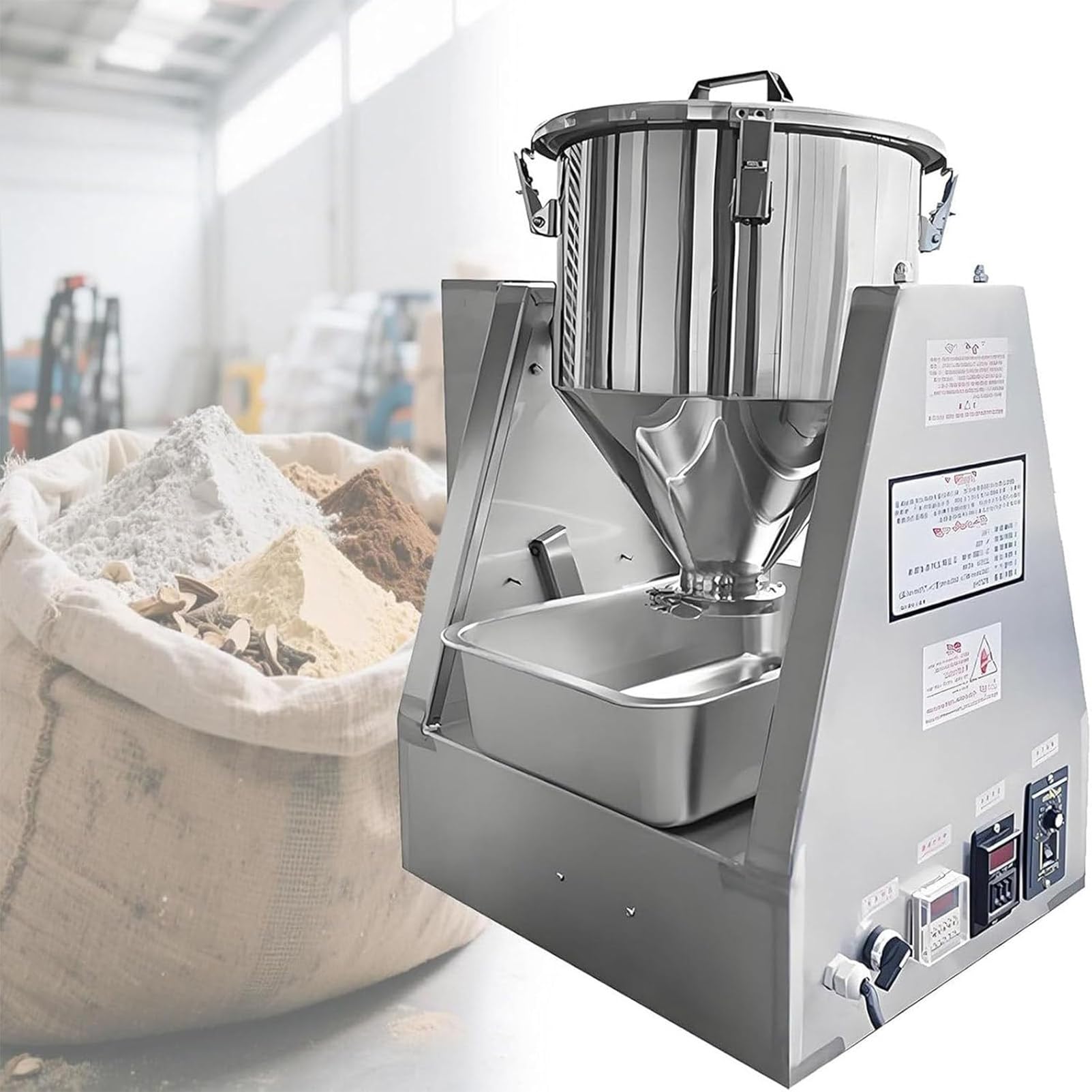 PweKzxt Dry Powder Mixer, 360° Bidirectional Mixing, Granule Food Powder Drum Mixer Machine,Pharmaceutical Powder Mixing Machine,Dry Powder Mixer Blender Machine, for Granular Materials 10L
