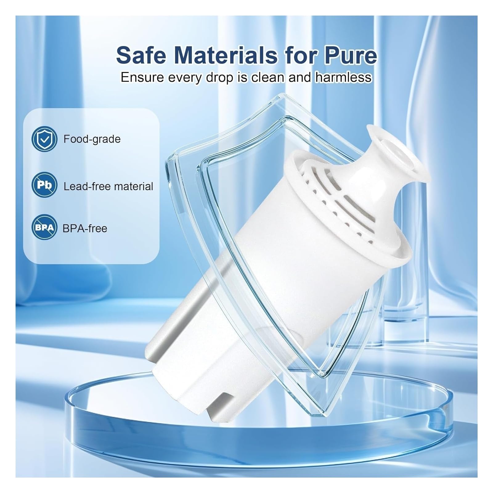 Reemplazo de filtro de agua, Compatible con Brita,