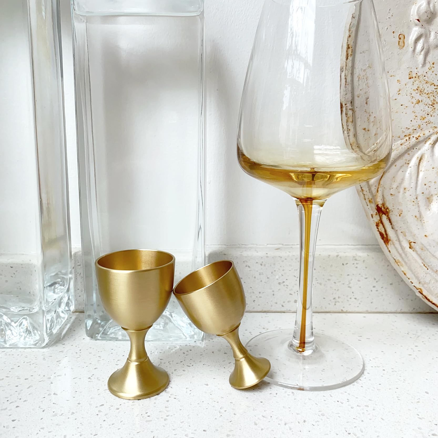 UPTALY 4 szt. kubków ze stali nierdzewnej (zestawy, 300 ml /180 ml), niezniszcza