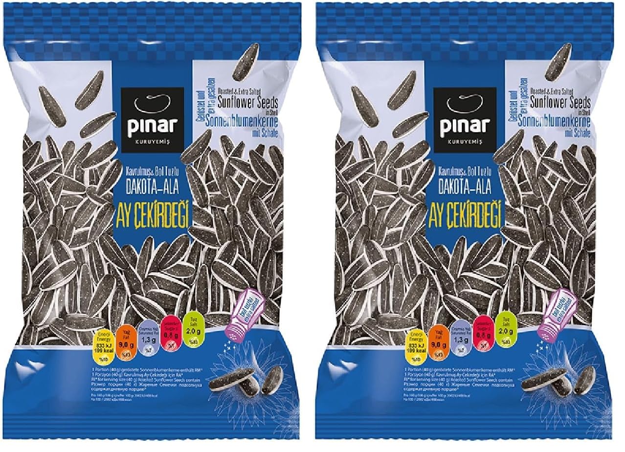 Pınar Siyah-Ala Ayçekirdeği Bol Tuzlu 180 gr (2 paketi)
