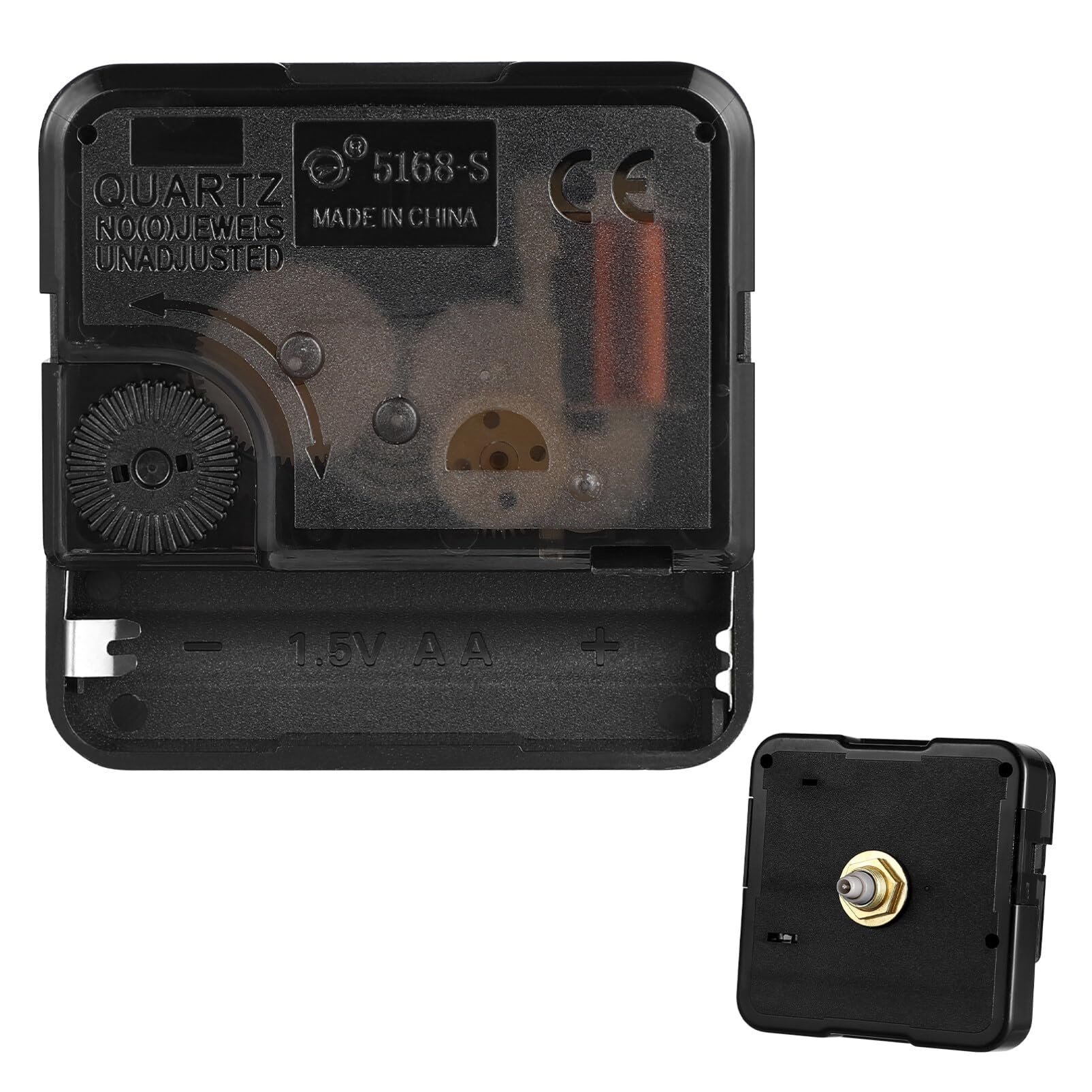 EXCEART クォーツ時計ムーブメント 交換用 Diy 壁掛け時計ムーブメント 電池式 静音設計 5.6Cm コンパクトサイズ 時計修理部品
