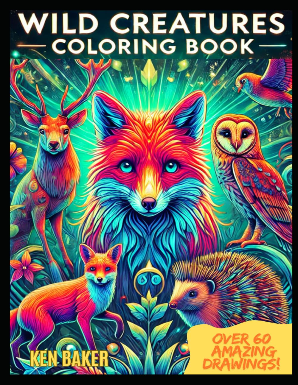 Wild Creatures Coloring Book: Over 60 Pages of Creatures to Colour for Relaxation and Stress Relief