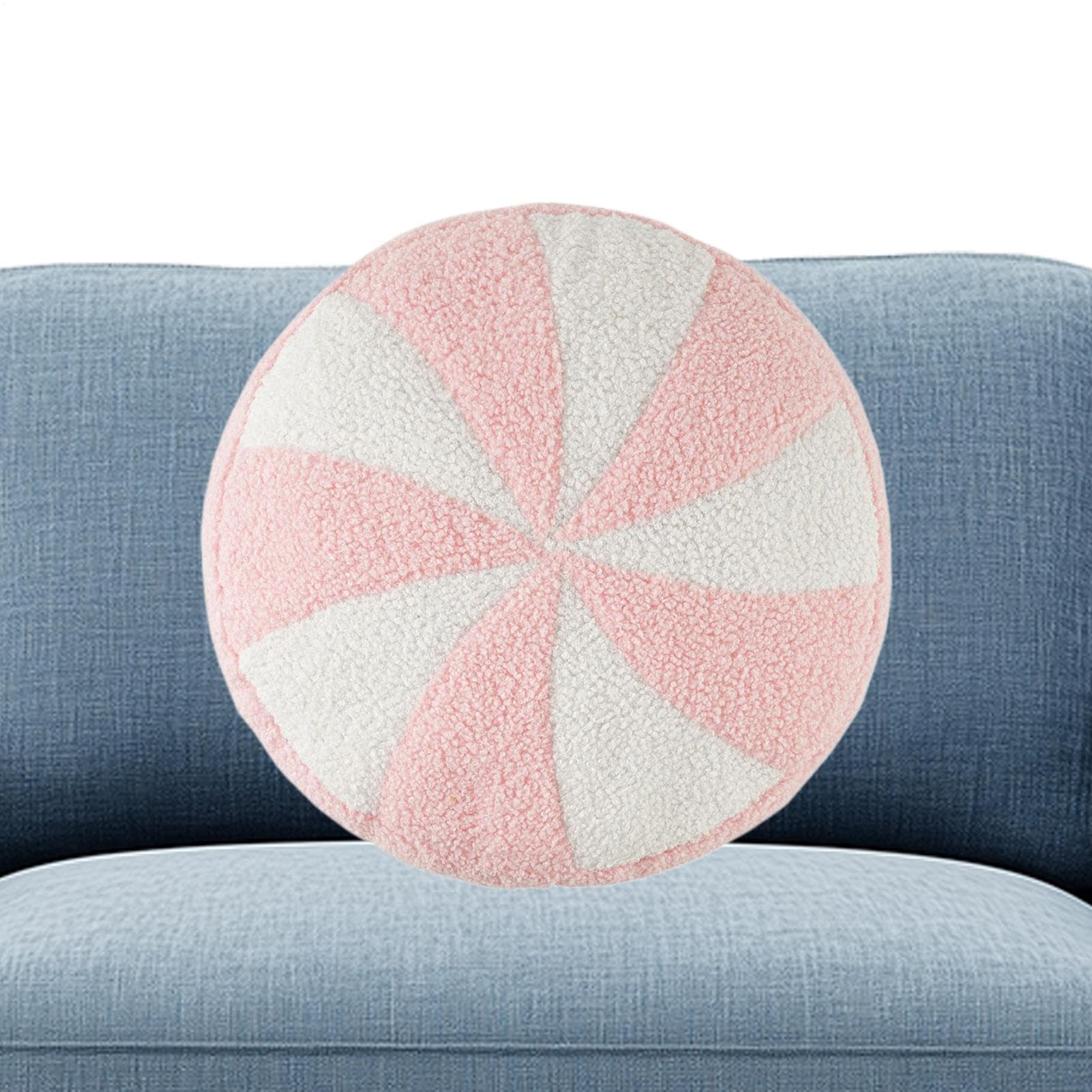 SVFOEBJM Christmas Decorative Pillows | Comfortable Skin-Friendly Plush Cushion - Plush Candy-shaped Pillows - for Chair Bedroom Living Room Dorm Apartment Den Kid Room Yoga Holiday