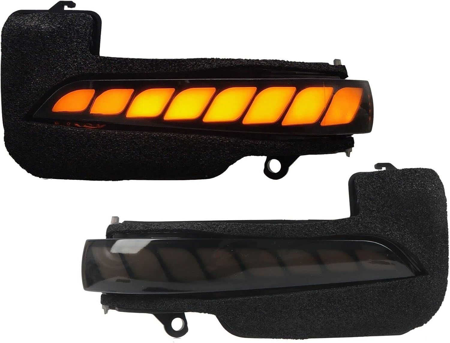 ITrims Car Rear View Mirror Turn Signal Light LED Dynamic Sequential Side Mirror Signal Light Assembly Kit for Toyota Fortuner Hilux Innova 2015-2020 Car Accessories (Black)