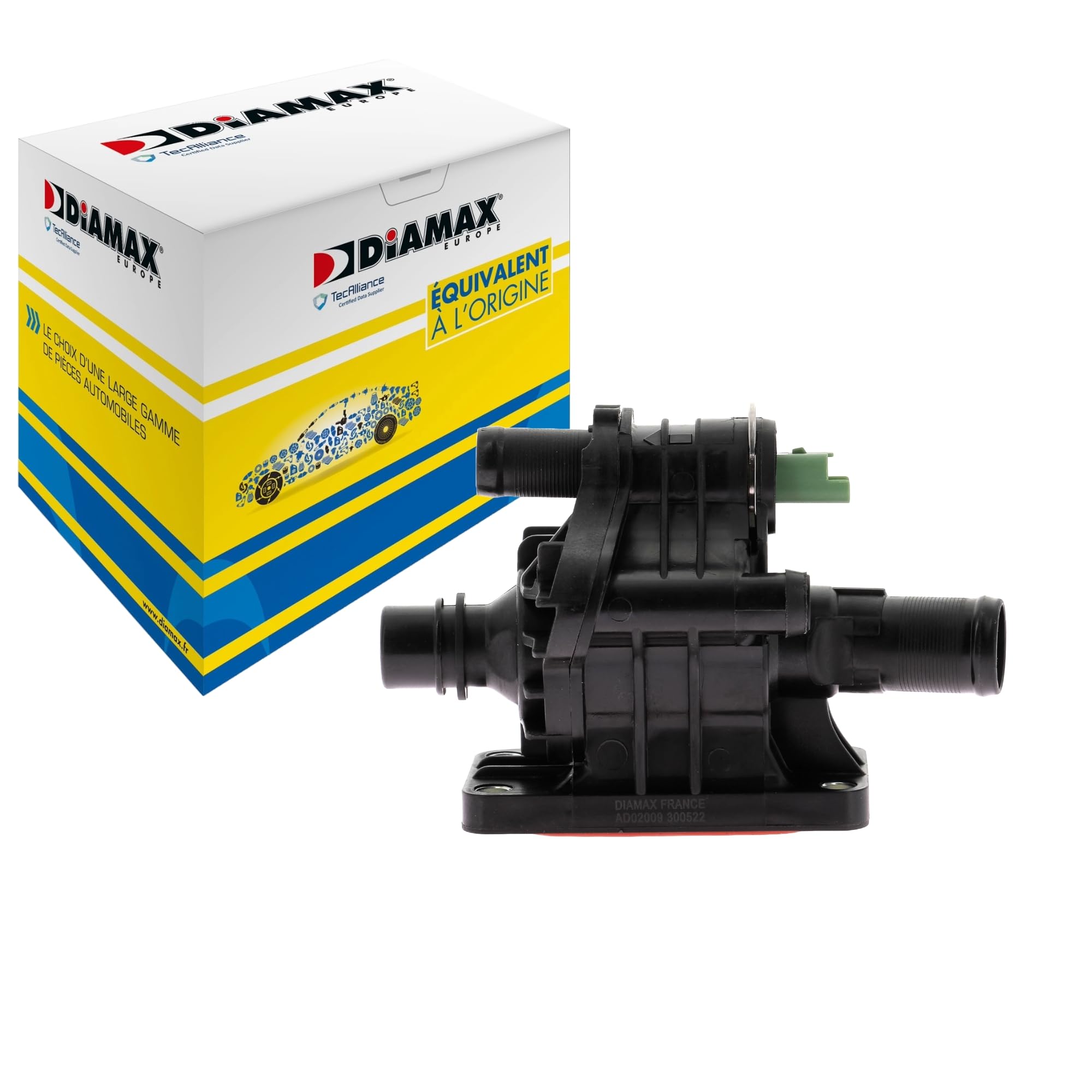 DIAMAX AD02009 Termostato motore con alloggiamento con guarnizione con interruttore di temperatura 83°C Compatibilità con PEUGEOT 206 2 volumi/Coda spiovente 2A/C 207 WA, WC 308 I Hatchback 4A, 4C