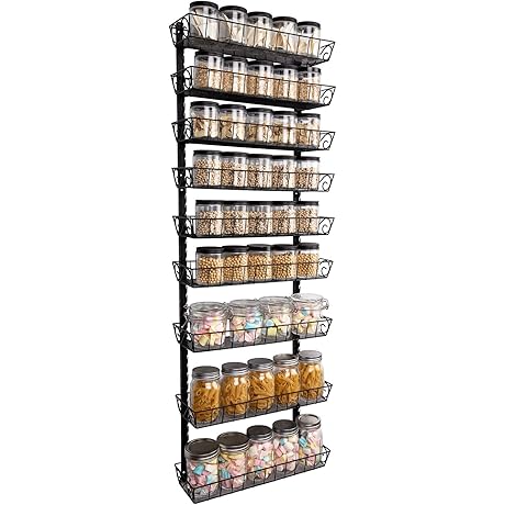 SWOMMOLY Adjustable Wall Mount Spice Rack
