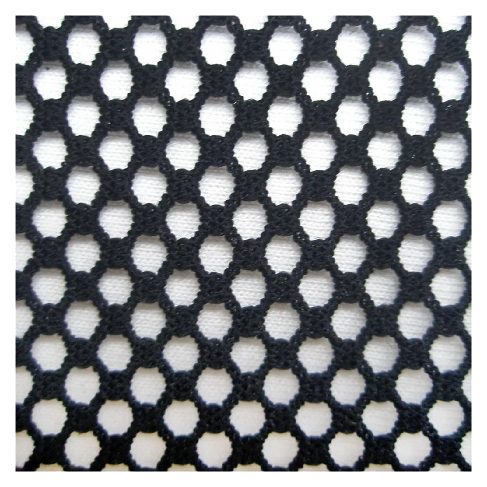 Paño Hecho Punto Malla Negra Suave De La Ropa Interior De La Ropa De La Tela De La Red Del Estiramiento De Spandex(Black,90cmx150cm)