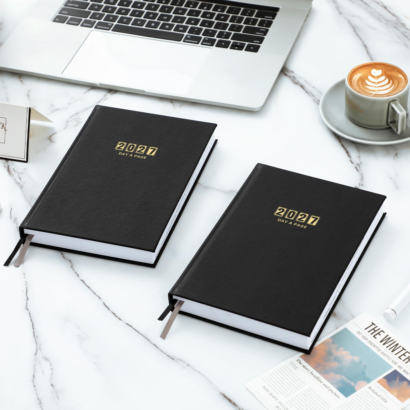 Agenda journalier 2024-2024, page par jour, page par jour, janvier 2024 à décembre 2024, 14,7 x 21,3 cm, agenda pour 365 jours