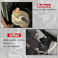 Vista 5 de 2 piezas de percha de escape de goma con 2 agujeros ajustables, buje aislante de goma de alta densidad y anticorrosión, aislante de goma universal