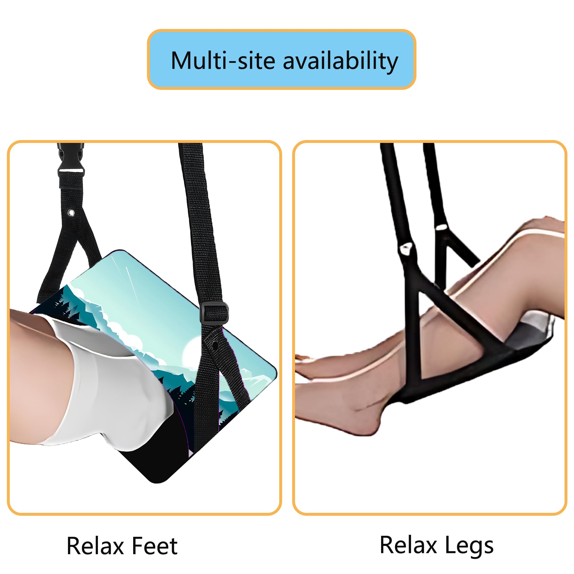 Airplane Foot Hammock Comfort Foot Hammock for Plane Travel Accessories Airplane Gadgets Good Use for Travel Essentials Office — view 2