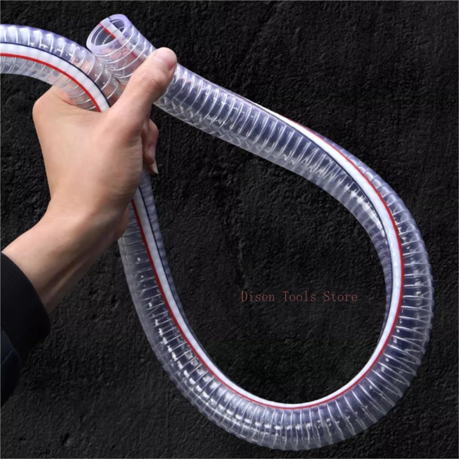 Tubo flessibile in filo di acciaio PVC 10-25 mm trasparente