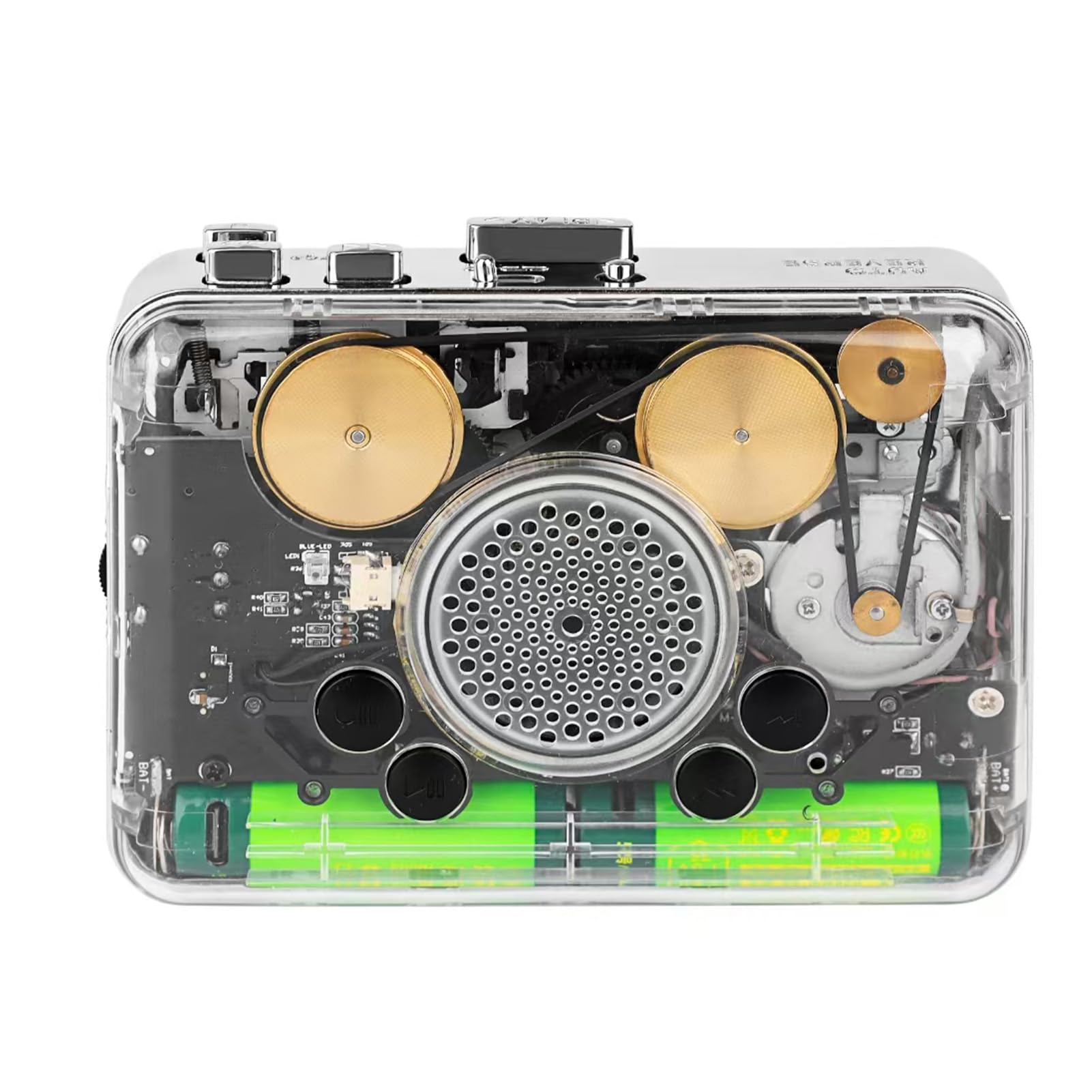 Cryfokt Lettore di Cassette Portatile a Doppio Canale con Conversione MP3 e ABS Resistente per un Ascolto nostalgico. Dimensioni Compatte di 219 G