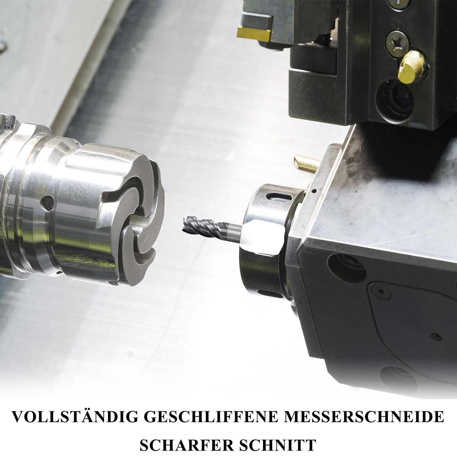 Frez trzpieniowy, 8 mm VHM CNC frez z twardego metalu, 4 flety, spiralne frezy tnące, do metalu, drewna, akrylu, tworzywa sztucznego