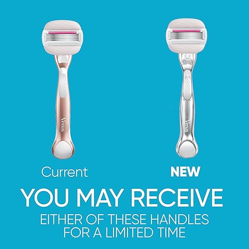 Miniatura 2 de Gillette Venus Comfortglide Plus Olay Sugarberry - Maquinilla de afeitar para mujer con mango de metal dorado rosa + 4 recambios de cuchillas