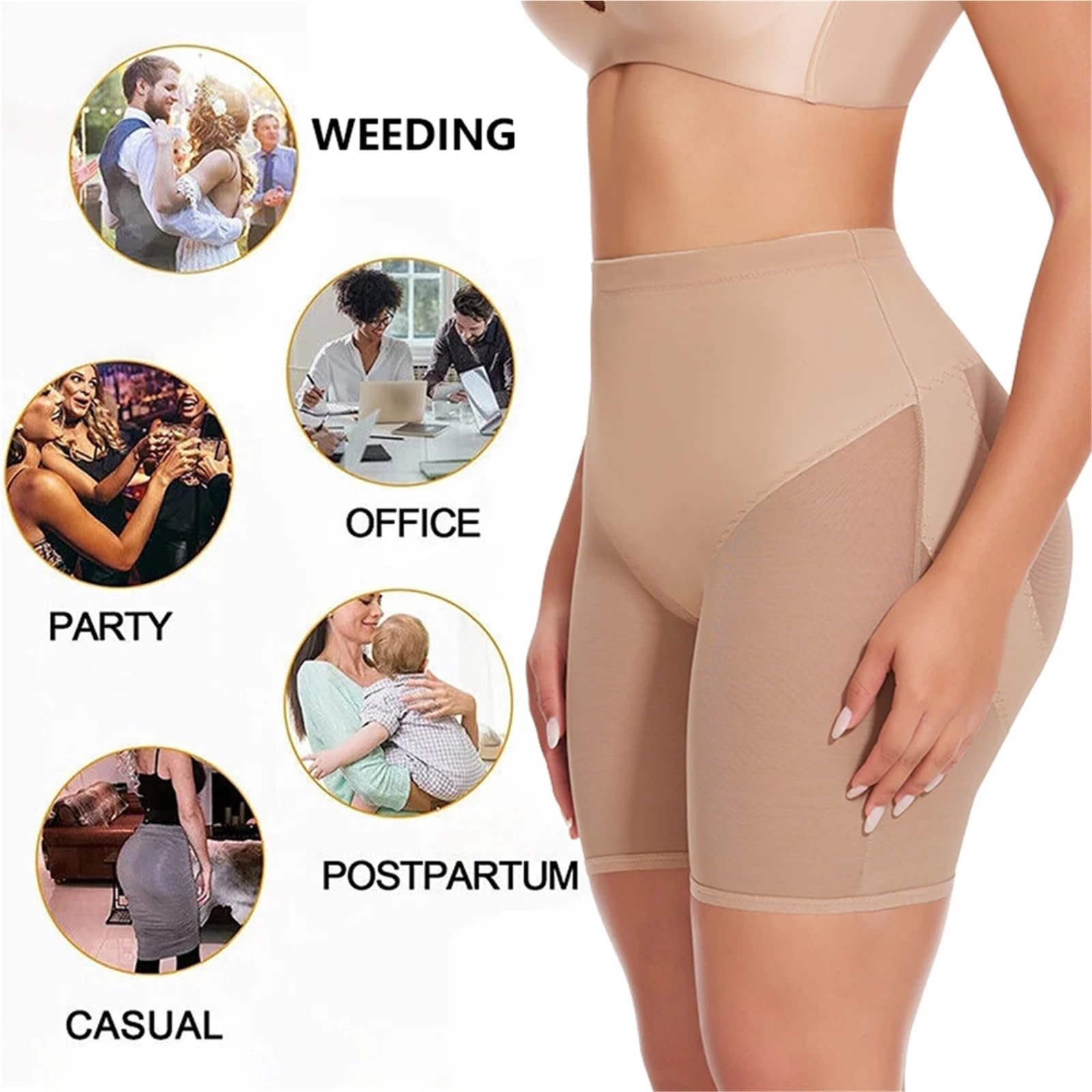 Guaina Contenitiva Donna Pantaloncini Modellanti Sexy for Il Sollevamento dei Glutei da Donna, A Vita Alta, in Rete Traspirante