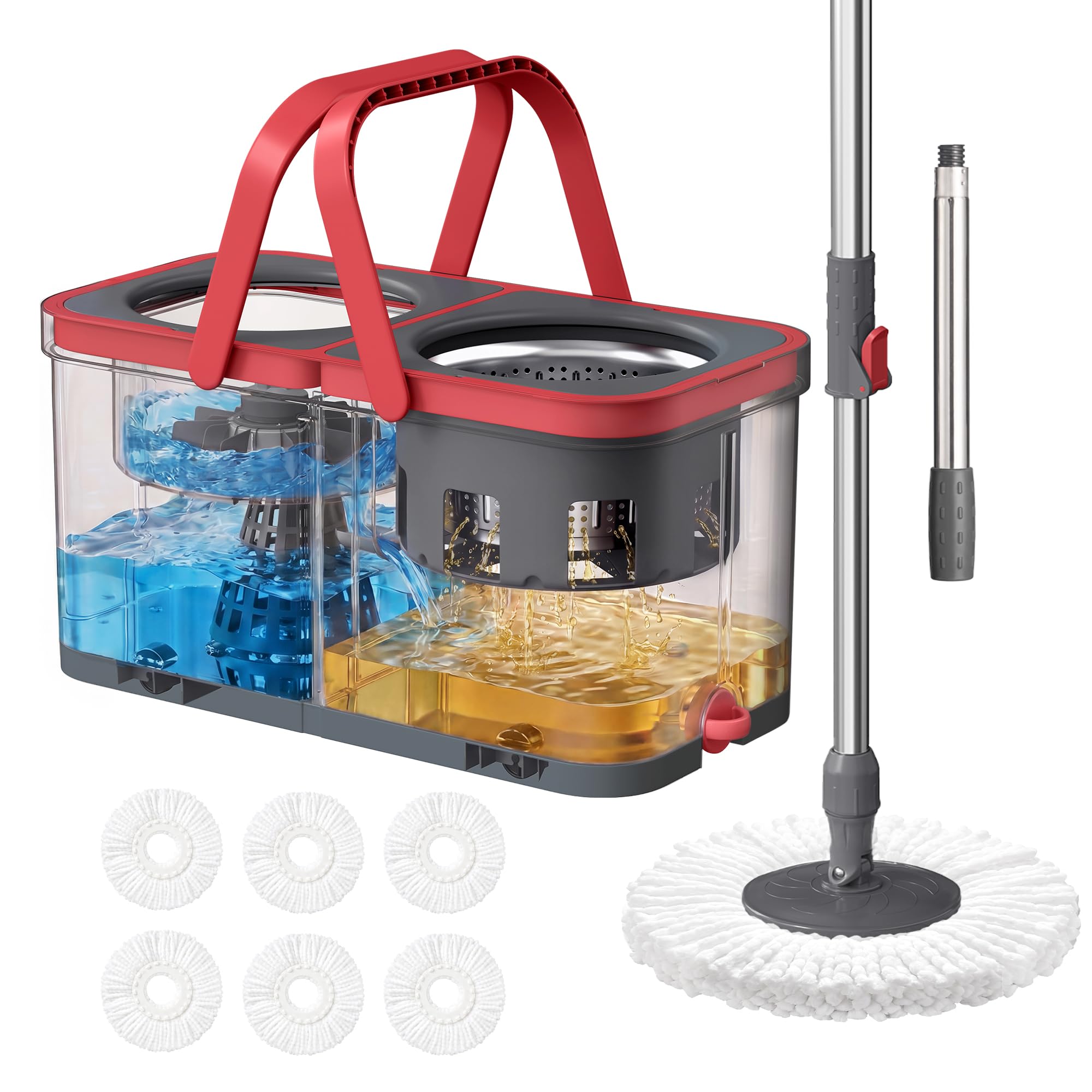 SONGMICS Spin Mop & Bucket - Clean & Fresh! -1