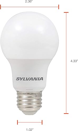 Miniatura 6 de LEDVANCE Sylvania - Bombilla LED equivalente a 75 W A19, eficiente 12 W, base media, acabado esmerilado, 1100 lúmenes, blanco suave, paquete de 24