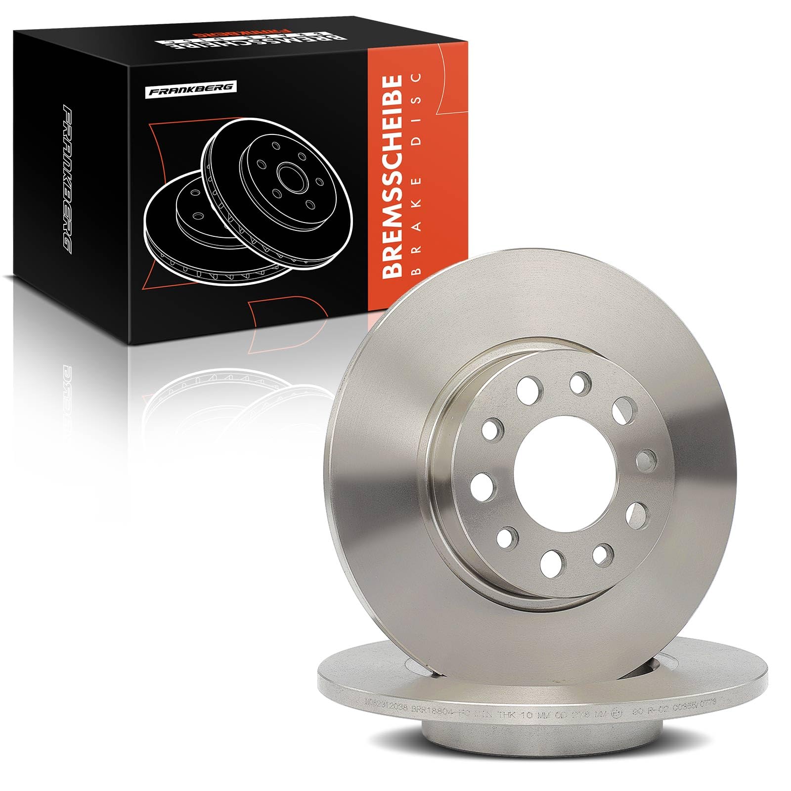 Frankberg Set di dischi freno incl. 2x Dischi Freno Posteriore Pieno Diametro278mm Compatibile con Giulietta 940 159 Sportwagon 939 500X 334 Replace# 51767378, 51964082