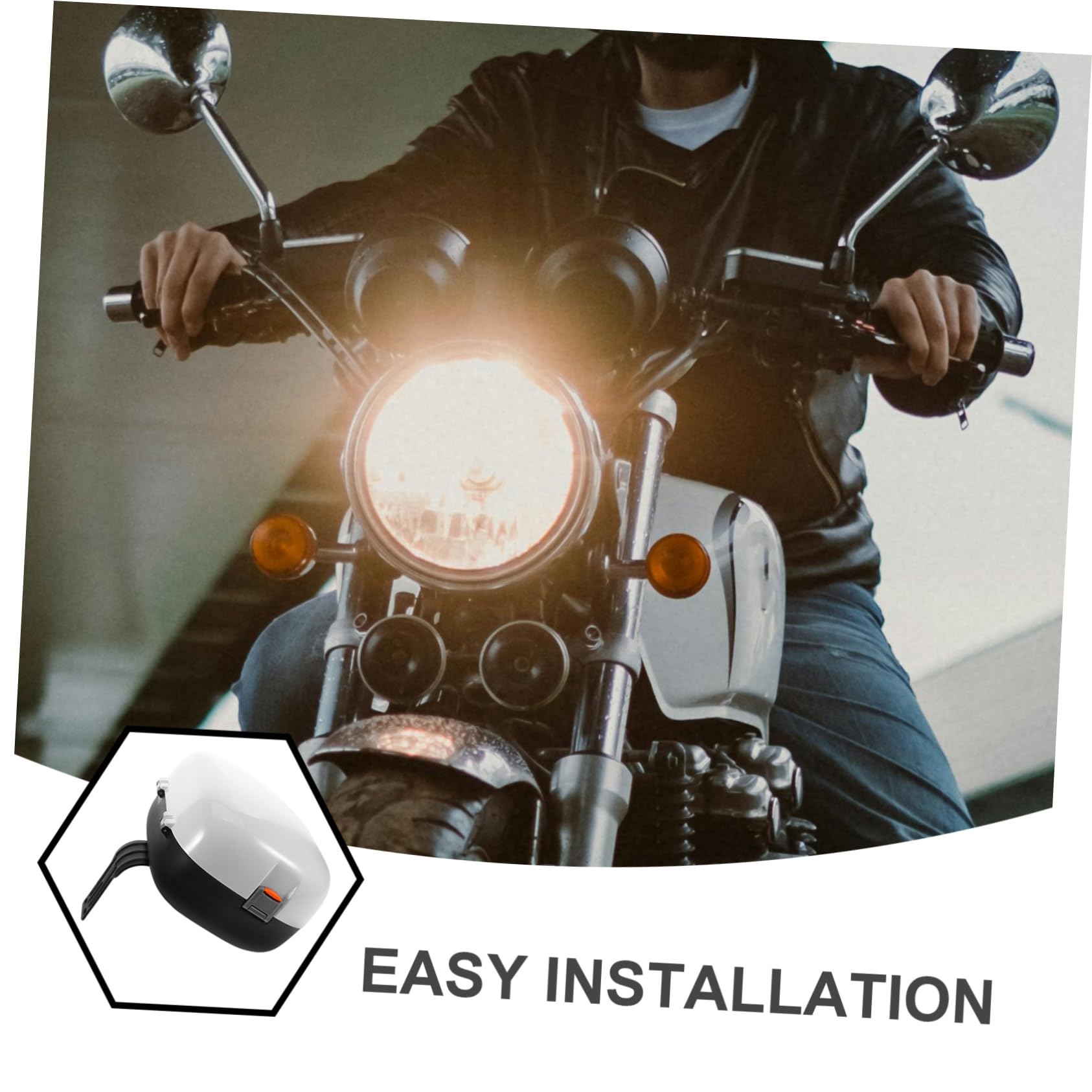 TOPBATHY Coffre Arrière De Blanc Coffre Étanche pour Scooter Électrique Top Case avec Capacité De Rangement